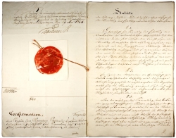 König Friedrich IV. bestätigte 1834 das Statut der neuen Gesellschaft