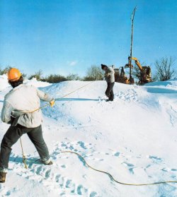 Der Schneewinter 1978/79 forderte von den Schleswag-Mitarbeitern vollen Einsatz. Erstmals zeigte sich, daß inzwischen ohne Strom im Lande nichts mehr lief
