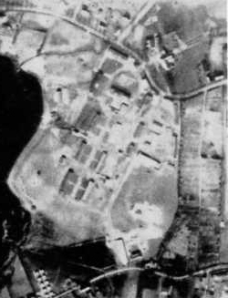 Luftbild des "AEL Normark" aus dem Jahr 1945.