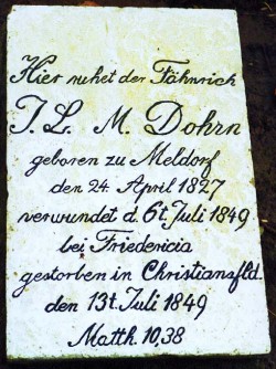 Alle Gräber auf dem Gottesacker von Chritiansfeld sind erhalten. So finden sich dort auch die Opfer der Kämpfe der Schleswig-Holsteinischen Erhebung