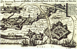 Die Festungen Krempe und Glückstadt während des Angriffes im Kaiserlichen Krieg