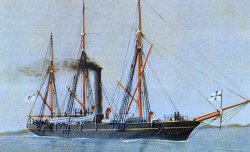 Das Kanonenboot "Von der Tann"- genannt "de Schruv". Mit seinem Schraubenantrieb gehörte das Kanonenboot Nr. 1 zu den innovativen Neubauten der schleswig-holsteinischen Flottille