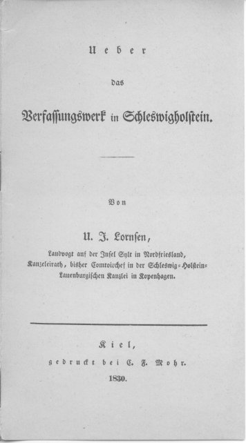 Uwe Jens Lornsen Gesellschaft Fur Schleswig Holsteinische Geschichte