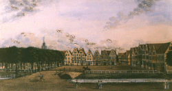1847 schuf P. J. du Ferrang diese Ansicht vom Markt