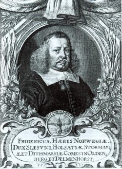 Herzog Friedrich III. Kupferstich von Johachim Sandrart, 1671