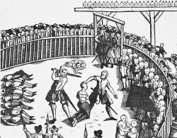 Enthaupten war die Strafe für Piraten. Die Köpfe wurden zur Warnung zur Schau gestellt