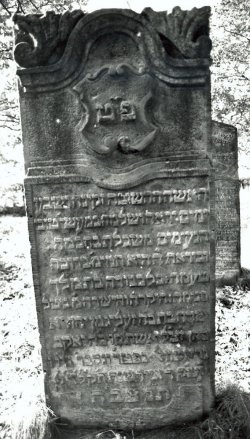 Grabstein der Gitel Sara Grothwohl von 1774 auf dem jüdischen Friedhof in Westerrönfeld