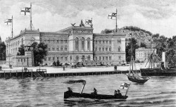 Die Marineakademie aus einer Zeichnung von Fritz Stoltenberg