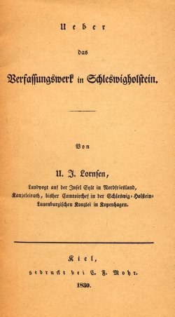 Das Titelblatt der bei Mohr gedruckten Ausgabe