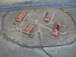 Modell der Süderbusenwurth in Dithmarschen um 150 nach Christi Geburt