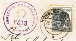 Zensurstempel der britischen Besatzer 1947
