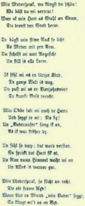 An den Anfang des "Quickborn" setzte Klaus Groth sein Gedicht "Uns Modersprak", das gleichsam programmatisch für das Niederdeutsche werben sollte