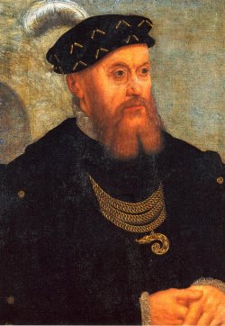 Christian III. (1503 - 1559), Herzog von Schleswig und Holstein 1533, König von Dänemark 1534 auf einem Gemälde von Jost Verheiden