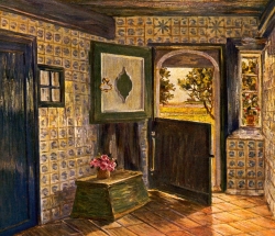 Grüne Seekiste auf einem Bild von Jacob Alberts (1905)