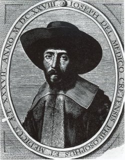 Abbildung von 1629 des Joseph Salomo Delmedigo. Der sephardische Arzt, Philosoph, Mathematiker, Astronom, Naturwissenschaftler und Rabbiner verbrachte drei Jahre seines bewegten Lebens (1625 - 1628) in Glückstadt