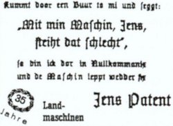 Eine Anzeige aus den 1950er Jahren