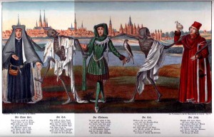 Der Totentanz aus dem Jahre 1463 mahnte in der Lübecker Marienkirche an die Folgen der Pest, bis das Werk 1942 bei der Bombardierung der Hansestadt verlorenging